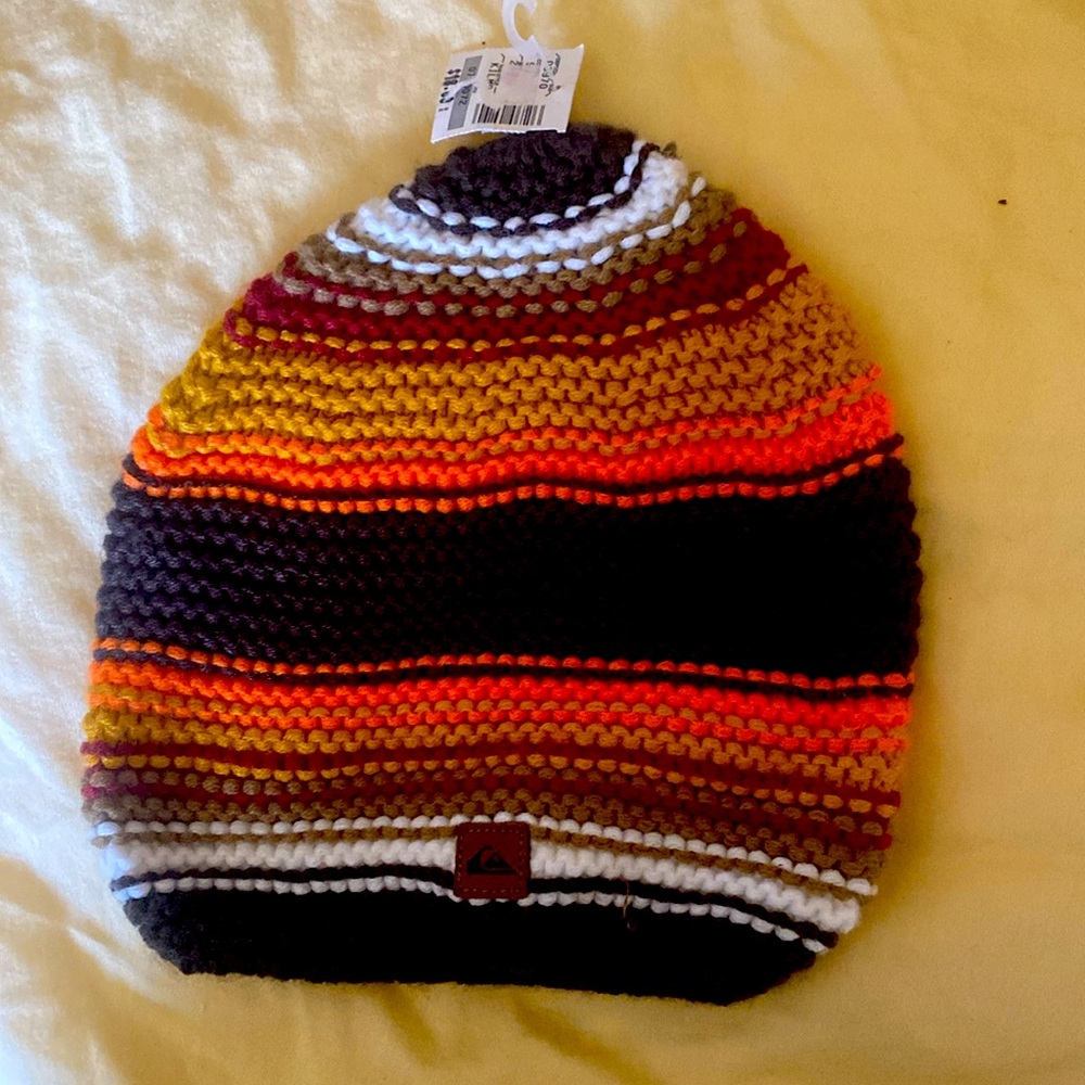 🚦Quiksilver tan,  Brown,  Striped Knit Hat🚦